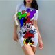 thumbnail image 1 of Disney Minnie Mickey Mouse Short sleev slim bodycon sexy dress 2022 summer women streetwear party festival dresses outfitsL Gao Jinjia LED, 1 of 2