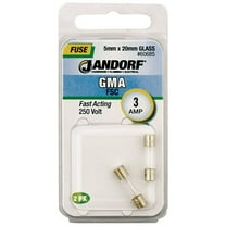 Jandorf 60685 Cartridge Fast-Acting Fuse, 3 A, 250 V, 10 kA at 125 VAC, 100 A at 250 VAC IR