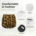 thumbnail image 4 of Daiia Golden Leopard Glitter Pattern Women's 2 in 1 Running Shorts - Lightweight Athletic Workout Gym Yoga Shorts Liner with Phone Pockets-Large, 4 of 7
