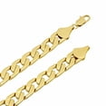 thumbnail image 2 of 11.5mm 14k Yellow Gold Plated Flat Cuban Link Curb Chain Necklace, 30 inches, 2 of 7