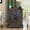 Grey, variant on Walnut Side Table with Charging Station, Adjustable Shelf and Barn Doors, 19.6"W End Table for Living Room,White + Deep Walnut