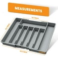 thumbnail image 2 of Mkder-organisateur de Tiroir pour Couverts et Ustensiles Extensible 8 Compartiments pour Cuisine, Grand Plateau Multifonction pour Ustensiles et Porte-Cuillères, Organisateur de Couverts en Plastique Réglable avec Séparateurs, Gris, 2 of 4