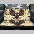 thumbnail image 4 of Pzuqiu Vintage Eagle Car Seat Covers Sets Breathable Front and Rear Split Bench for Cars Anti-Slip Back Fabric Automotive Seat Covers Universal Fit Most Cars,SUV, Trucks, 4 of 7