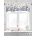 thumbnail image 2 of Country Floral Linen Curtain Valance for Bedroom/Bathroom/Kitchen/Office/Living/Dining Room Window,Botanical Spring Summer Pastoral Leaves Pocket Topper Drapes Decorative Cafe Drapery Panel 42"x18", 2 of 6