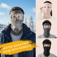 thumbnail image 3 of Winter Warm Face Mask With Goggles Female Ski Mask Thick Windproof Mask Neck Ear Protection, 3 of 8