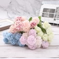 thumbnail image 5 of 1PCS Cream Hydrangea Artificial Flowers Bouquets,13.78" Purple Lifelike Silk Fake Hydrangea with Stems,Faux Floral Arrangements for Home Wedding Party Table Centerpieces Decoration,Real Touch Flowers, 5 of 6