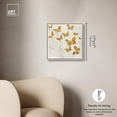 thumbnail image 5 of Mariposas A Volar Canvas Elegant White Gold Wall Art by Art Remedy, Silver Frame, 16" x 16", 5 of 7