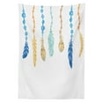 thumbnail image 3 of Ambesonne Feather Tablecloth Rectangular Table Cover, Colorful Bird Design, 60"x84", Pale Orange Blue Seafoam, 3 of 4