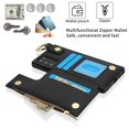 thumbnail image 3 of Allytechgroup for Samsung Galaxy Note 20 Wallet Case, Zipper Pocket Cards Holder RFID Blocking Ring Holder Stand Bumper Shockproof PU Leather Retro Phone Case for Samsung Galaxy Note 20, Black, 3 of 8
