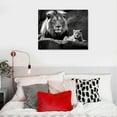 thumbnail image 4 of Nawypu Lion and Lioness Canvas Wall Art Black and White Lion Poster Wild Animal Art Lion Wall Pictures African Lion Canvas Wall Art Modern Animal Pictures for Living Room Bedroom Office, 4 of 4