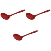 Set of 3 Slotted Spoon Silicone Colander Filtro Barro Cookware Juice Skimmer Pasta Soup