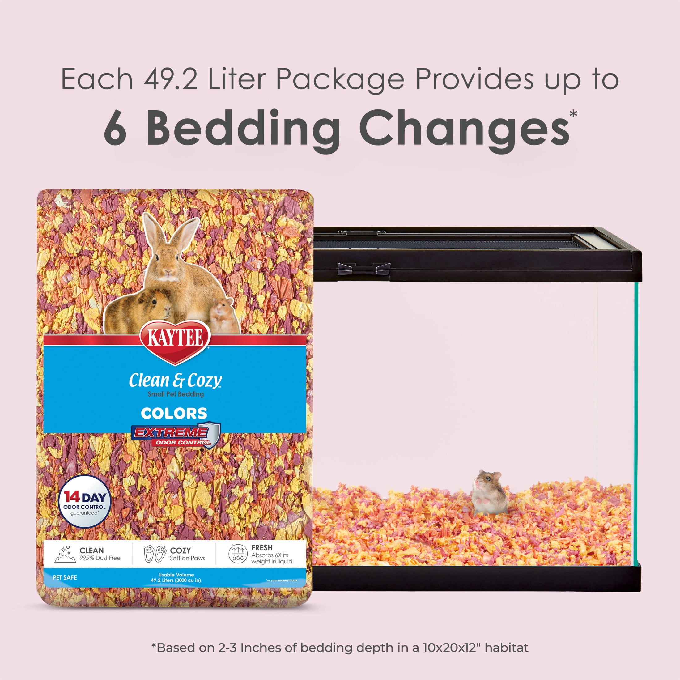 Kaytee Clean & Cozy Colors Bedding Sunset 49.2 Liters