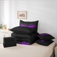 thumbnail image 6 of Homewish Gothic Purple Bat 7pcs Bedding Comforter Set for Teens Female Men,Bohemian Damask Queen Bedding Sets Super Cozy,Traditional Floral Flower Queen Sheet Sets,Super Cozy Room Decor,Reversible, 6 of 8