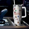 thumbnail image 6 of 40oz Baseball Mom MaMa Tumbler with Handle, Mothers Day Gift for Woman, Sports Coach Insulated Stainless Steel Cup with Lid and Straws, Reusable Travel Coffee Mug Water Bottle, 6 of 6