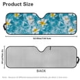 thumbnail image 3 of POLERO Plumeria Floral Windshield Sun Shade for Car Off-road Vehicle SUV Truck (52.95x16.14 Inches), Sun Shade Windshield, Shades for Windows, Protector Blocks UV, Funny Car Decor, 3 of 7