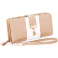 thumbnail image 1 of Ladies Purse, Large Capacity RFID Blocking Leather Women's Wallet with Detachable Wrist Strap, 1 of 5