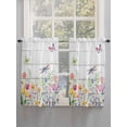 thumbnail image 5 of Wildflowers Living Room Curtains 2 Panel, Spring Farmhouse Tulip Floral Leaf Wooden Grain Cafe Window Treatment, Farmhouse Bedroom Bathroom Kitchen Curtains Drapes 104"x45", 5 of 6