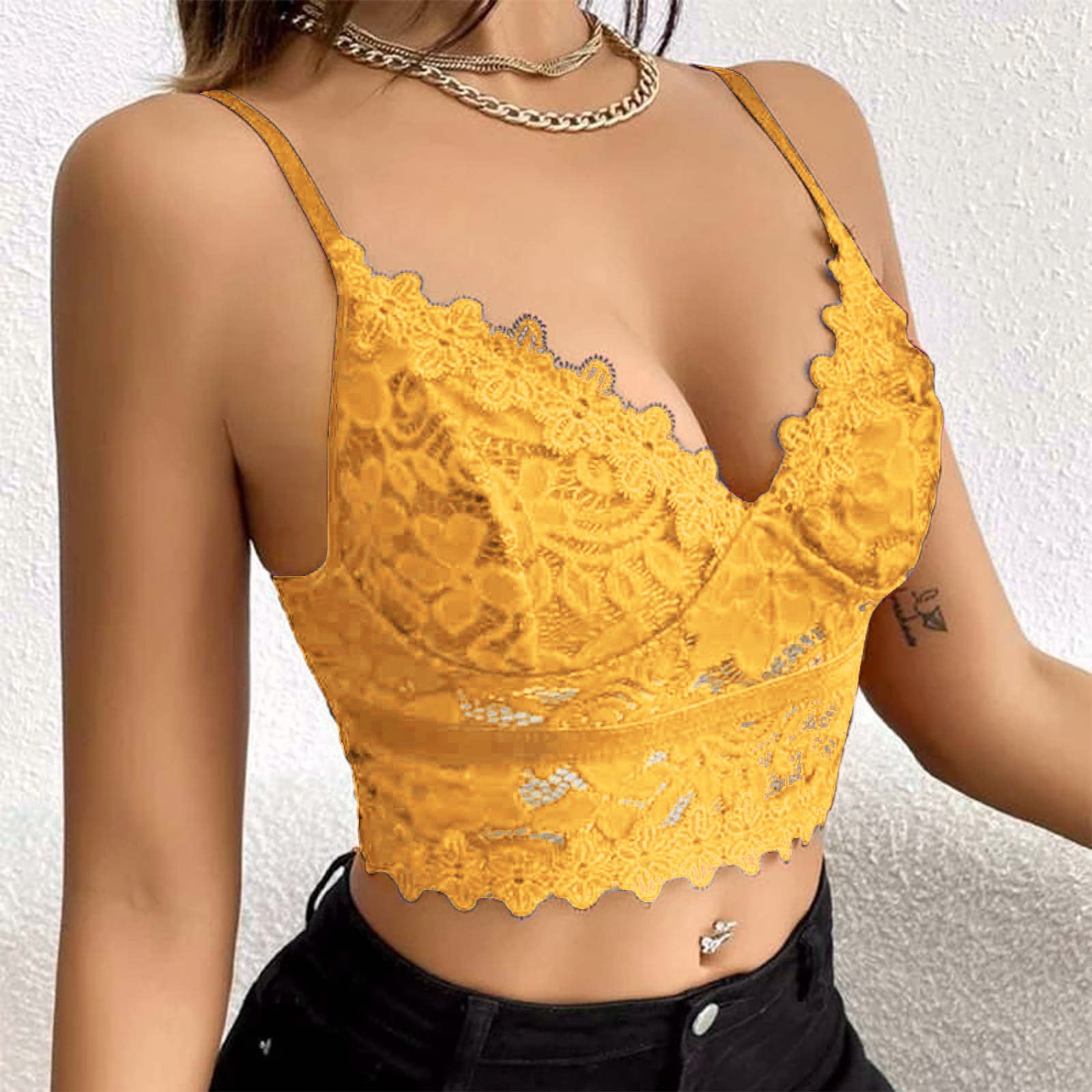 Women's Plus Size Zoey Yellow Bralette