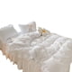 thumbnail image 3 of Falda de cama con volantes de encaje hecha a mano, pequeña y sencilla, juego de cama de cuatro piezas, 3 of 6