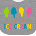 thumbnail image 4 of Inktastic All You Need is Ice Cream, Ice Cream Cone, Sundae Boys or Girls Baby Bib, 4 of 4
