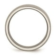 thumbnail image 2 of Solid Titanium Beveled Edge 8mm Men's Matte Brushed Finish and Plain Classic Wedding Band Ring Comfort-Fit Size 13.5, 2 of 7
