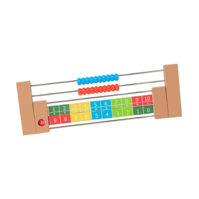 Ábaco de madera para niños, ábaco deslizante de matemáticas, juguete de desarrollo ligero, portátil, resistente, educativo para niños