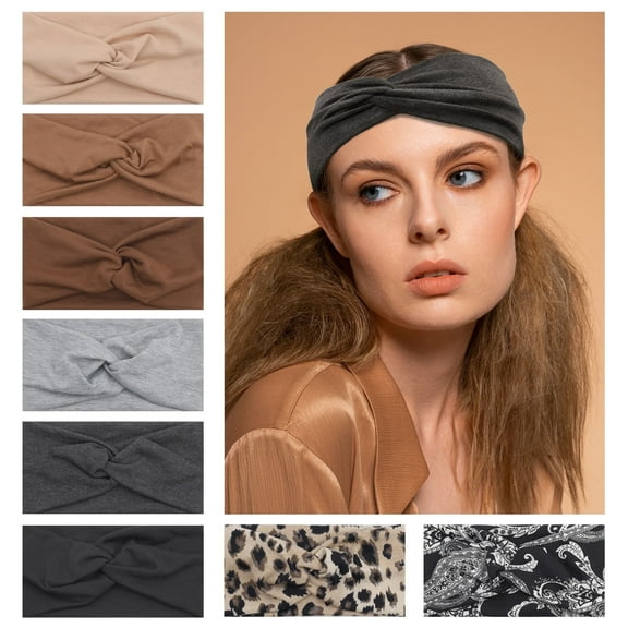 Wide Headbands for Women Stretchy African Turban Hairband