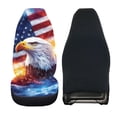 thumbnail image 2 of Uourmeti Bald Eagle and US Flag Car Seat Cushion Cover Durable Front Car Seat Cover Soft Anti-Slip 1 Pieces Set Compatible with Auto Suv, 2 of 6