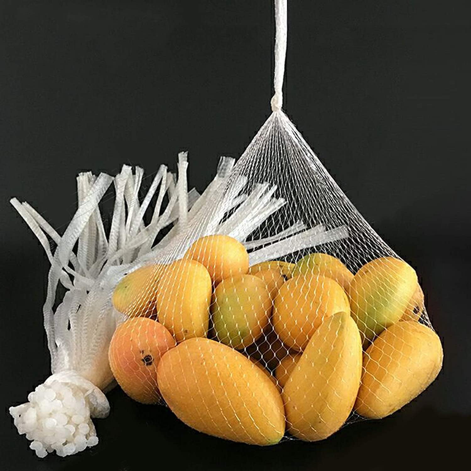 100PCS Fruit and Vegetable Packaging Net Food Packaging Seafood Boil Bags，Plastic Mesh Produce