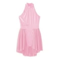 thumbnail image 4 of renvena Kids Girls Gymnastics Leotard High-Low Tutu Skirt Sleeveless Ballet Lyrical Ballerina Dance Dress Pink 10, 4 of 7