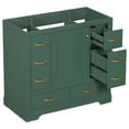 thumbnail image 2 of 36" Bathroom Vanity without Sink, Cabinet Base Only, Six Drawers, Multi-Functional Drawer Divider, Adjustable Shelf, Green, 2 of 12