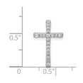 thumbnail image 4 of 14k White Gold 1/5 CT Classic Diamond Latin Cross Chain Slide, 4 of 4