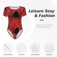thumbnail image 4 of Kdxio Spider for Women's Short-Sleeved Onesie Stylish Round Neck Pajamas Bodysuit Jumpsuit Nightwear-Medium, 4 of 7