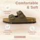 thumbnail image 4 of Sandals CUSHIONAIRE Lane - Plantilla de corcho para mujer, color marrón, talla 8, 4 of 8