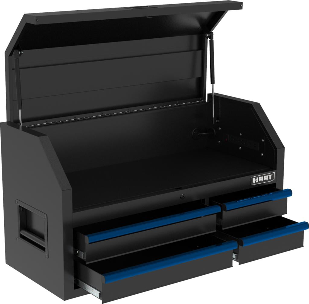 HART 42-Inch 4-Drawer Heavy-Duty Steel Tool Chest, Locking Top Storage for Garage Tools