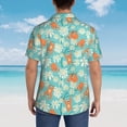 thumbnail image 4 of Balery Cute Sloth on Floral Tree Camisas hawaianas de manga corta para hombre, camisas playeras de corte holgado, camisas de vacaciones con botones,X-Large, 4 of 7