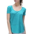 thumbnail image 3 of Richie House Women's Linen T-shirt with a Pocket RH2029-A-M, 3 of 6