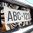 thumbnail image 6 of 1 Pcs Abstract Swirl License Plate Frame, License Plate Cover for Car Decorative Parts, Aluminum License Plate Bracket Holder Rust-Proof Weather-Proof for US Standard Car, 6 of 9