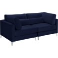 thumbnail image 2 of Meridian Furniture Julia Navy Velvet Modular Sofa, 2 of 5