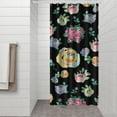 thumbnail image 3 of Waterproof Pioneer Shower Curtain 36x72 Inch Polyester Unique Colorful Floral Shower Curtain for Bathroom Hotel Home Decor with 7 Plastic Hooks, 3 of 3