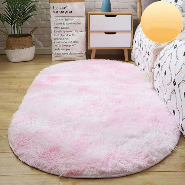 Fiudx Alfonbra Ovalada de Lujo, Seda, Antideslizante, Salsa de Estar, Lujosa, para Dormitorio, Elegante Decoración de Pasillo, Ideal para Uso Familiar, Diseño Duradero.