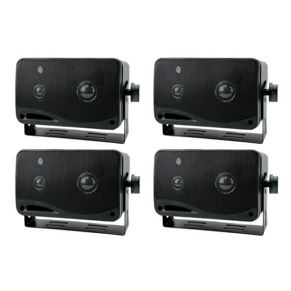 4) New PYRAMID 2022SX 3.25" 200w 3-Way Car Audio Mini Box Speakers System Inside