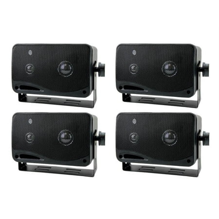 PYRAMID 4 Pack 2022SX 3.25" 200w 3-Way Car Speakers, Audio Mini Box System Inside