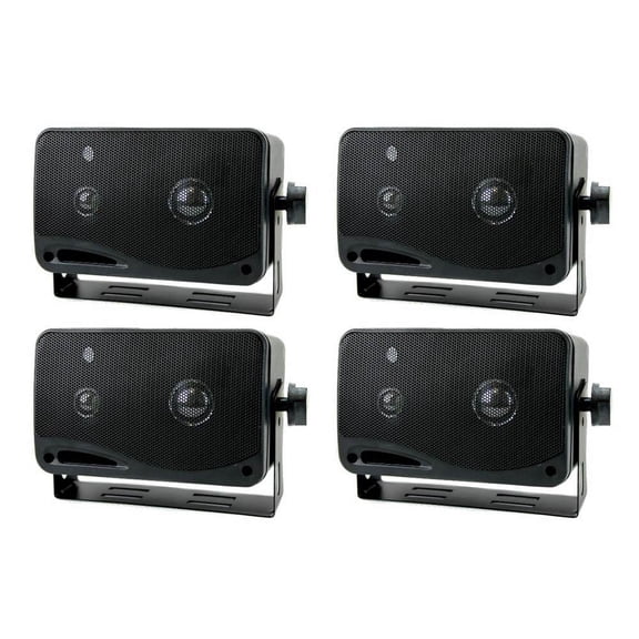 PYRAMID 4 Pack 2022SX 3.25" 200w 3-Way Car Speakers, Audio Mini Box System Inside
