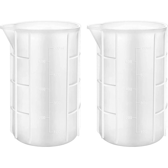 700ml Silicone Measuring Cups, Gartful Extra Large Resin Mixing Cups for Epoxy, Jewelry Casting Molds, Acrylic Paint Pouring, 23 oz, Set of 2