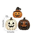 thumbnail image 2 of Mskk Wooden Pumpkin Tabletop Ornaments 5 Inch, Halloween Multiple Color 2D Pumpkins Decor Indoor for Mantel Shelf Farmhouse Indoor Home Party Display, 2 of 6