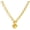 Gold, variant on Gold Chunky Heart Pendant Necklace for Women Simple Adjustable Love Shaped Toggle Clasp Choker Trendy Puffy Heart OT Necklace Valentines Accessories
