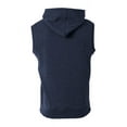 thumbnail image 2 of A4 Agility Sleeveless Tech Fleece Hoodie For Men in Navy/Heather | N4002, 2 of 3