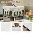 thumbnail image 6 of TSOVTHRID Black Cat Daisy Floral Print Toaster Oven Cover Dust-Proof Microwave Oven Cloth Cover with Handle Kitchen Machine Covers Case Protections Protector, 18.25"W x 14.5"D x 11"H, S, 6 of 7