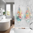 thumbnail image 5 of Coolnut Lollipop Cloud Hand Towels Set of 2, Cotton Bath Towel for Drying Face Hands Body Decorative Water Absorbent Lightweight Towels for Bathroom Ktichen Travel Gym, 16"x28", 5 of 6